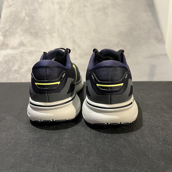 Brooks Ghost 15 Running Shoes Mens Size 9.5 Navy Blue Yellow 110393 1D 429 - Picture 5 of 10